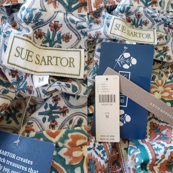 ANTHROPOLOGIE SUE SARTOR FLOUNCE MIDI DRESS NWT MEDIUM - Picture 15 of 16